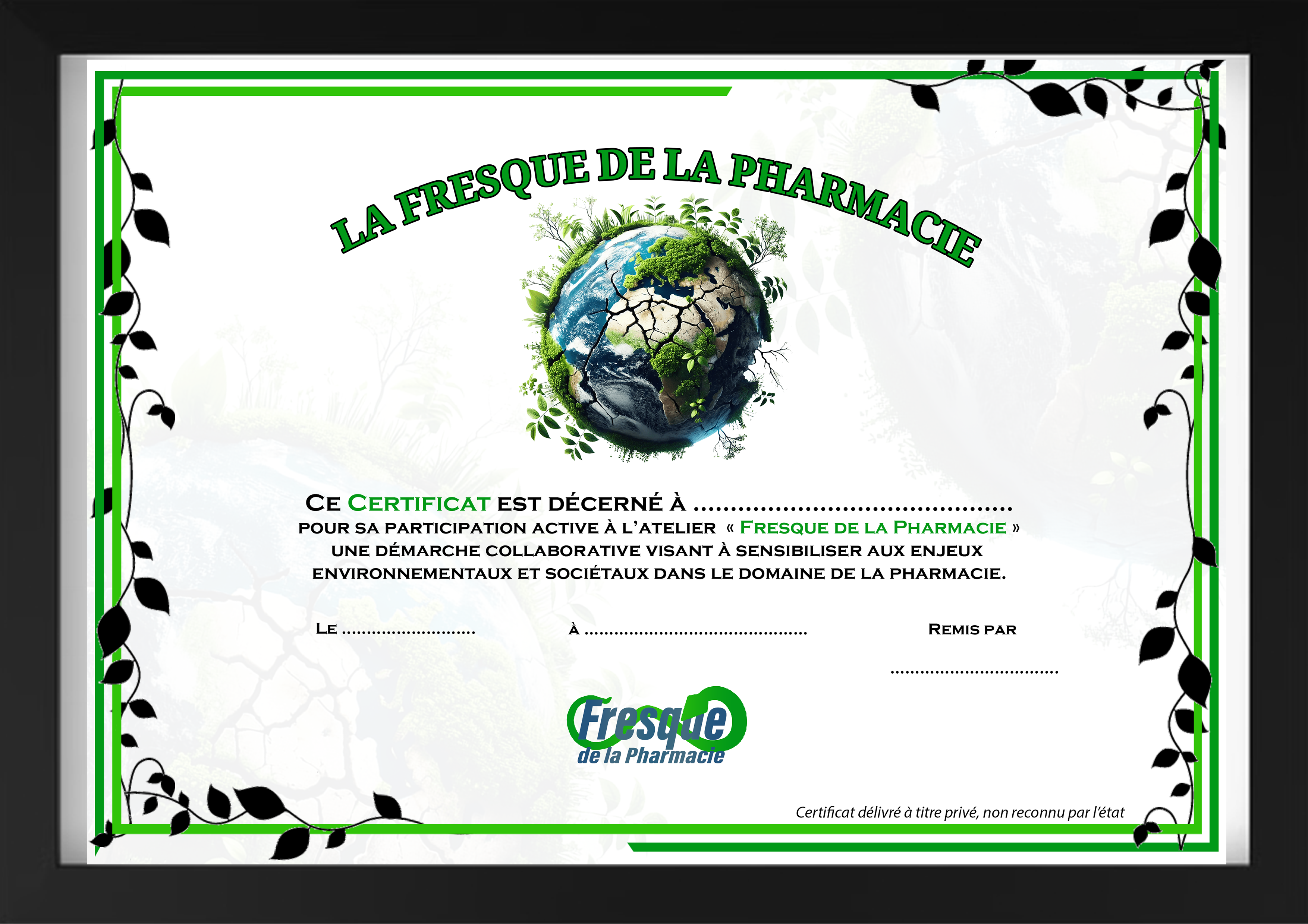 Illustration Certificat Fresque de la Pharmacie